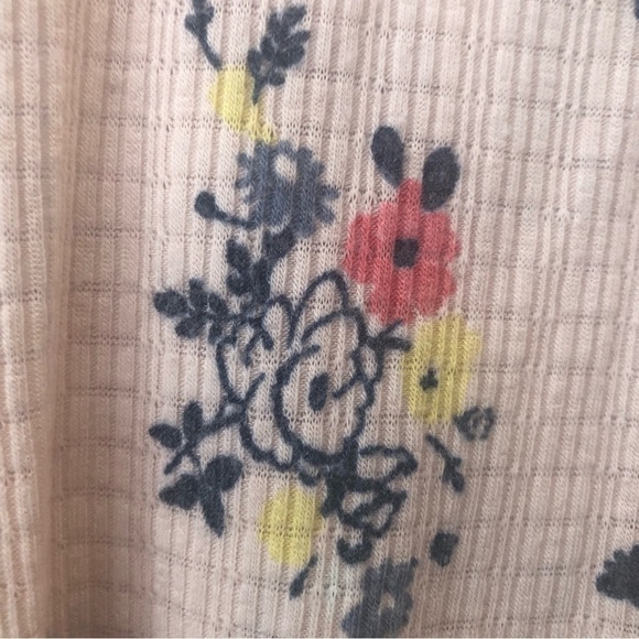 Angels Forever Young Women's Size M Floral Print Shirt Elastic Waist 3/4 Sleeve - Picture 6 of 10